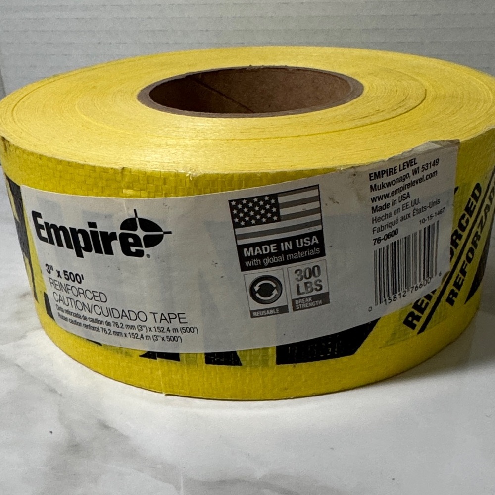 Reinforced Caution / Cuidado Yellow Tape ⚠️   3”x 500’